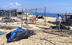 Bình Định: Xử lý các lều quán lấn chiếm bãi biển