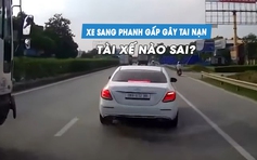 Xe sang phanh gấp trên quốc lộ gây tai nạn: Dân mạng tranh cãi