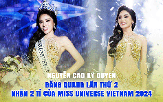 Nguyễn Cao Kỳ Duyên lần thứ hai đăng quang hoa hậu, nhận 2 tỉ đồng của Miss Universe Vietnam