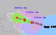 Bão Yagi ổn định ở cấp 14, áp sát Quảng Ninh - Hải Phòng