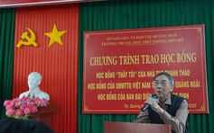 Học bổng 'Thầy tôi' của  nhà thơ Thanh Thảo đến với học sinh Sơn Mỹ