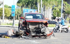 Hiện trường ngổn ngang sau vụ tai nạn giao thông liên hoàn ở TP.Đà Nẵng