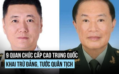 Loạt tướng lĩnh Trung Quốc bị khai trừ đảng, tước quân tịch