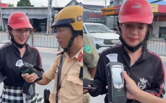 CSGT đo nồng độ cồn ban ngày: Cô gái pha bia với nước ngọt vẫn bị phạt