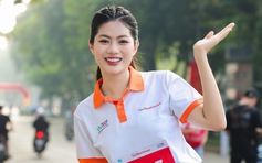 Hoa khôi Vũ Hương Giang tham gia giải chạy vì môi trường không thuốc lá
