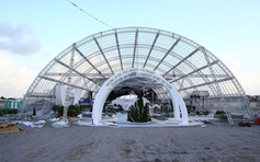 Rạp cưới 'khủng' của Hoa hậu Đỗ Thị Hà và thiếu gia Sơn Hải trước giờ G