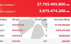 Kết quả xổ số Power 6/55 Vietlott tối 21.10, tiền cộng dồn lên hơn 37 tỉ đồng