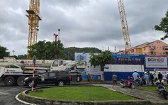 Đà Nẵng: Gãy tháp cẩu tại công trình chung cư Hiyori Aqua Tower