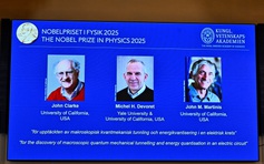 Nobel Vật lý 2025 trao cho 3 nhà khoa học tại Mỹ