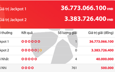 Kết quả xổ số Power 6/55 Vietlott tối 9.10, xuất hiện người trúng gần 37 tỉ đồng