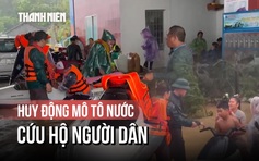 Mang mô tô nước từ Phan Thiết ra Đắk Lắk cứu hộ người dân vùng ngập