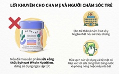 Ngừng sử dụng lập tức sữa ByHeart Whole nutrition infant formula
