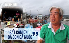 Xúc động các chuyến xe từ thiện đổ về rốn lũ Hòa Xuân sau trận lũ kinh hoàng