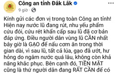 Công an tỉnh Đắk Lắk vận động gạo giúp người dân rốn lũ lịch sử