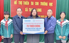 Hỗ trợ 2 trường học bị ảnh hưởng bão Bualoi và Matmo ở Cao Bằng