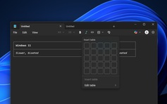 Microsoft nâng cấp Notepad với bảng tính và AI