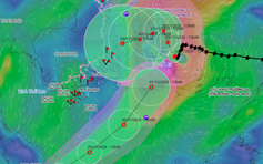 Áp thấp nhiệt đới 'bám đuôi' bão số 15 trên Biển Đông