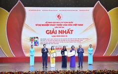 Trao giải Báo chí toàn quốc 'Vì sự nghiệp phát triển văn hóa Việt Nam'