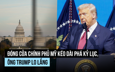 Đóng cửa chính phủ Mỹ kéo dài phá kỷ lục, ông Trump lo lắng