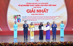 Trao giải Báo chí toàn quốc 'Vì sự nghiệp phát triển văn hóa Việt Nam'