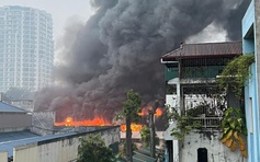 Cháy lớn tại Nhà máy bia Hà Nội HABECO