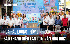 Hoa hậu Lương Thùy Linh cùng Báo Thanh Niên lan tỏa ‘Văn hóa đọc’ 