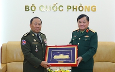 Thượng tướng Hoàng Xuân Chiến tiếp đại tướng quân đội Campuchia