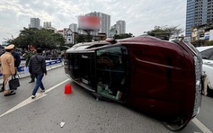 Tài xế dương tính với ma túy, lái ô tô tông liên hoàn nhiều xe ở Hà Nội