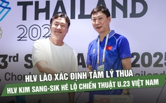 HLV Lào chuẩn bị tâm lý, HLV Kim Sang-sik bất ngờ hé lộ chiến thuật U.23 Việt Nam