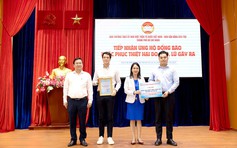 Danone Việt Nam trao tặng 90.000 hộp sữa Aptamil KID UHT cho trẻ em vùng bão lũ