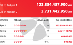 Kết quả xổ số Power 6/55 Vietlott tối 25.12, giải độc đắc tăng gần 124 tỉ đồng