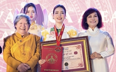 Áo dài phát sáng của nhà thiết kế Thoa Trần được trao Kỷ lục Việt Nam