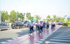 Khánh thành gần 6 km làn đường riêng cho xe đạp đầu tiên tại TP.HCM