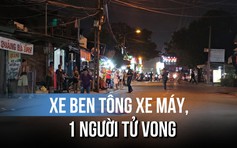 Tai nạn xe ben tông xe máy, đường Phan Văn Hớn ùn ứ