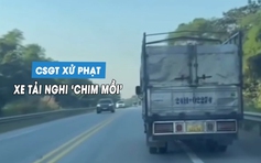 CSGT xử phạt xe tải bị nghi là 'chim mồi' trên cao tốc