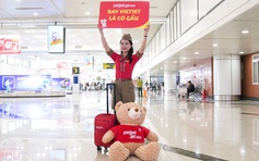 Phi hành đoàn gấu mang Valentine ngọt ngào đến với hành khách bay cùng Vietjet