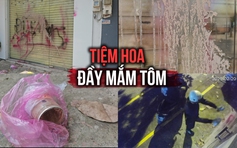 Tiệm hoa tươi ở Hóc Môn bỗng bị tạt sơn và mắm tôm