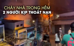 Lửa bao trùm căn nhà hẻm cư xá, 2 người thoát nạn