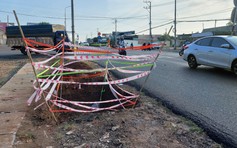 Hố nguy hiểm ven đường