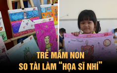 Trẻ mầm non thỏa sức sáng tạo với ước mơ làm 'họa sĩ nhí'