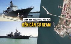 Chiến hạm nước ngoài lần đầu đến căn cứ Ream của Campuchia sau cải tạo