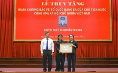 Truy tặng Huân chương Bảo vệ Tổ quốc hạng ba cho thiếu tá Nguyễn Văn Kha