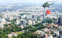 Dinh Độc Lập, nhìn từ trực thăng quân sự