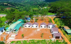 Xây cả dãy nhà trái phép trên đất nông nghiệp