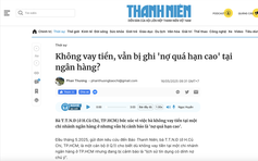 Ngân hàng đã xóa nợ cho khách hàng không hề vay tiền