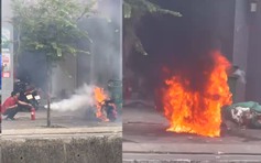 TP.HCM: Xe đạp điện dựng trước kho hàng chuyển phát nhanh phát nổ, cháy ngùn ngụt