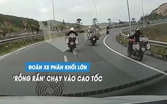 Đoàn xe phân khối lớn bất chấp luật chạy vào cao tốc: Đề nghị phạt nặng