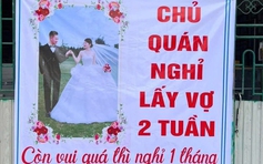 Tấm biển báo hỷ độc lạ của chủ tiệm bánh