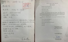 Tìm được túi xách, một công dân Trung Quốc viết thư cảm ơn Công an Quảng Trị