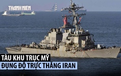 Iran tung hình ảnh trực thăng 'xua đuổi' tàu khu trục Mỹ